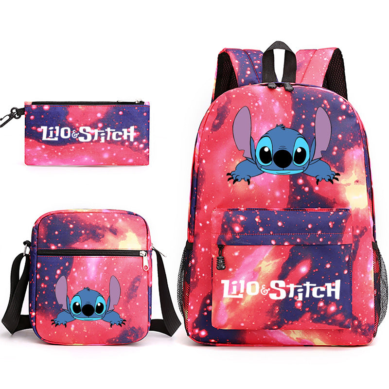 Lilo Stitch Schoolbag Backpack Shoulder Bag Pencil Case set for Kids Students