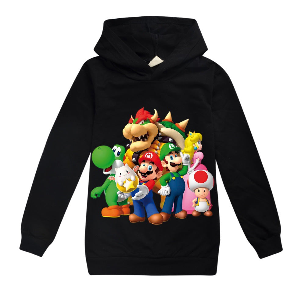 Super Mario Casual Sweatshirt  Spring Autumn Hoodie for Kids