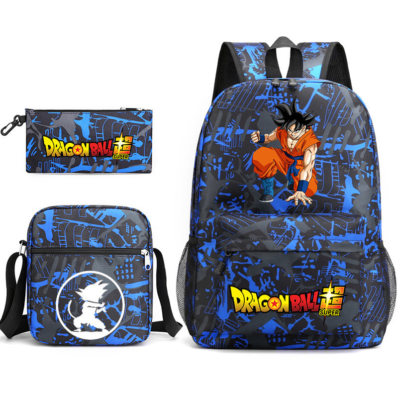 Dragon Ball Schoolbag Backpack Shoulder Bag Pencil Case set for Kids Students