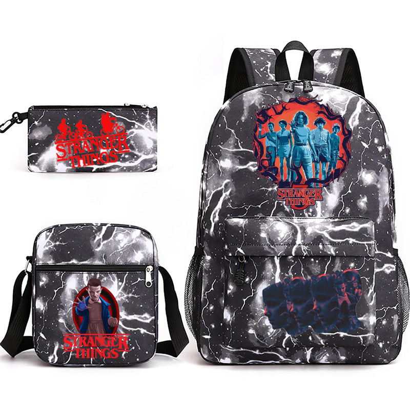 Stranger Things Schoolbag Backpack Shoulder Bag Pencil Case set for Kids Students