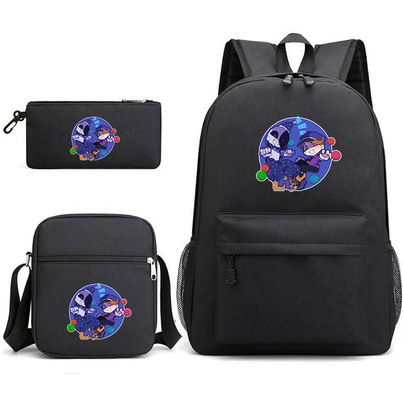 Fnaf Security Breach Sundrop Moondrop Schoolbag Backpack Shoulder Bag Pencil Case set for Kids Students