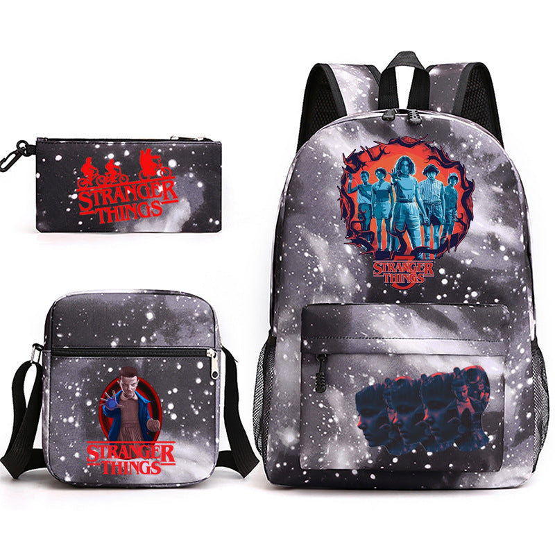 Stranger Things Schoolbag Backpack Shoulder Bag Pencil Case set for Kids Students
