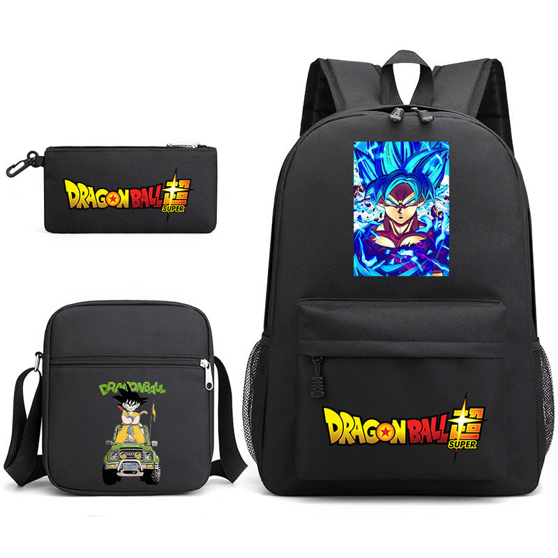 Dragon Ball Schoolbag Backpack Shoulder Bag Pencil Case set for Kids Students