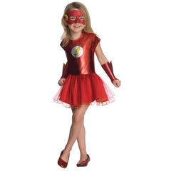 The Flash Cosplay Costume with Mask Girls Bodysuit Kids Halloween Fancy Dress