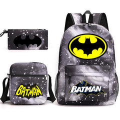 Superhero Batman Schoolbag Backpack Shoulder Bag Pencil Case set for Kids Students