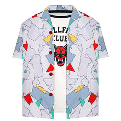 Stranger Things Season 4 Dustin Mike HELLFIRE CLUB Cosplay Shirt Halloween Costume Full Set