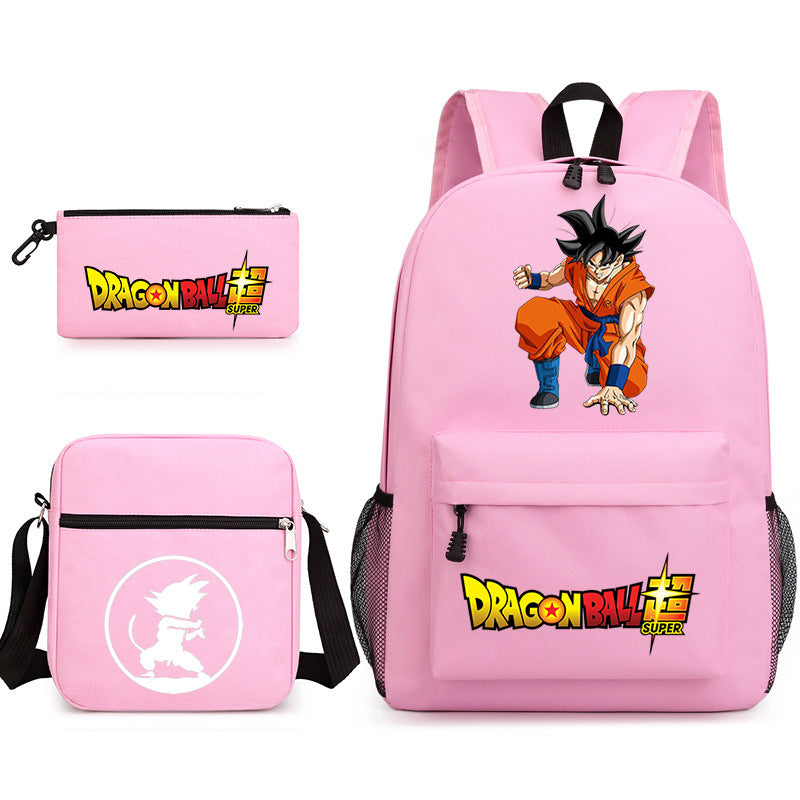 Dragon Ball Schoolbag Backpack Shoulder Bag Pencil Case set for Kids Students