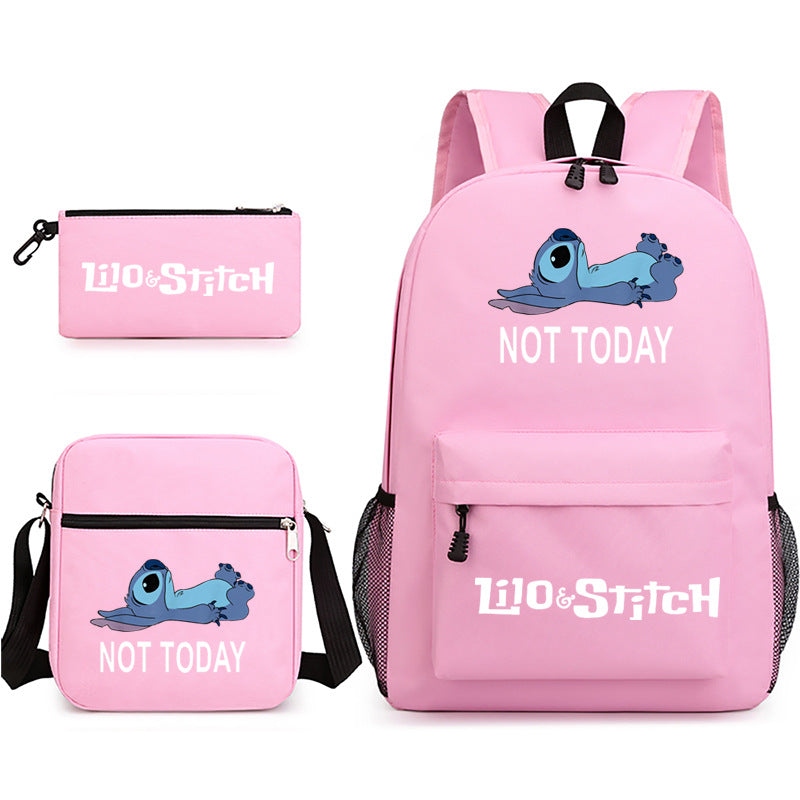 Lilo Stitch Schoolbag Backpack Shoulder Bag Pencil Case set for Kids Students