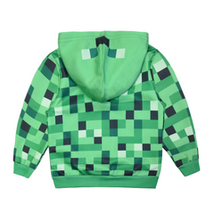 Minecraft Zipper Hooded Jacket Spring Autumn Coat for Kids Boy Girls