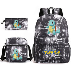 Pokemon Squirtle Schoolbag Backpack Shoulder Bag Pencil Case set for Kids Students