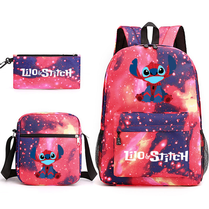 Lilo Stitch Schoolbag Backpack Shoulder Bag Pencil Case set for Kids Students