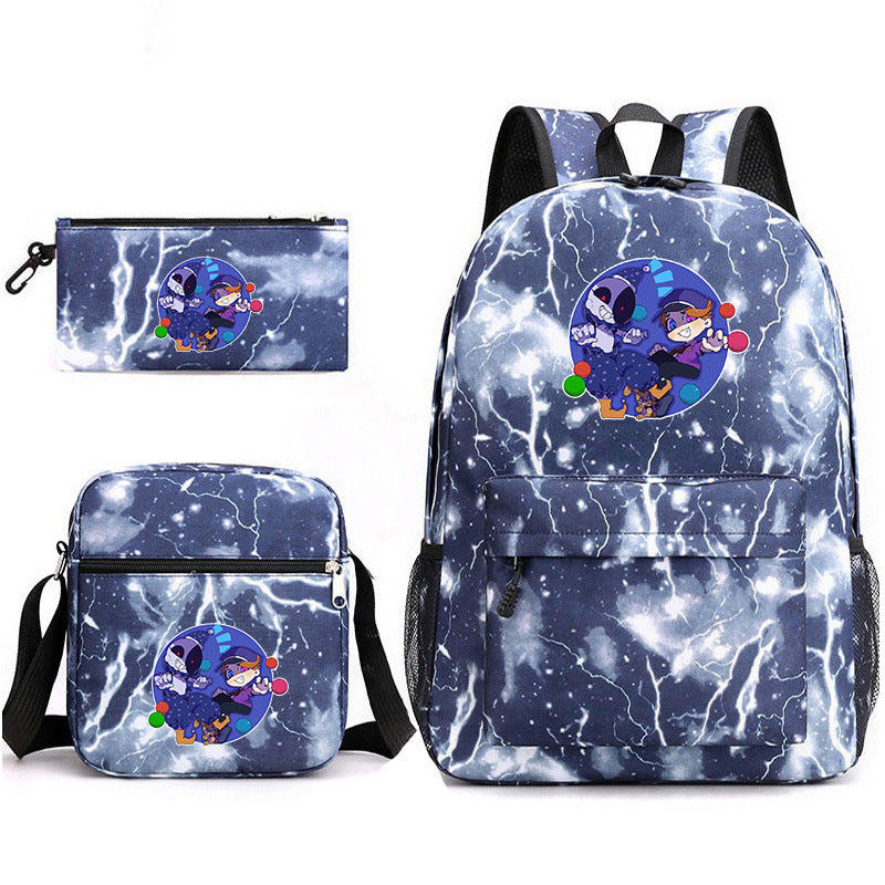 Fnaf Security Breach Sundrop Moondrop Schoolbag Backpack Shoulder Bag Pencil Case set for Kids Students