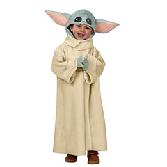 Baby Yoda Cosplay Costume with Hat Boys Girls Bodysuit Halloween Fancy Jumpsuits