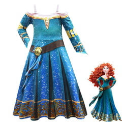 Brave Merida Princess Cosplay Dress for Baby Girls Bodysuit Halloween Fancy Jumpsuits