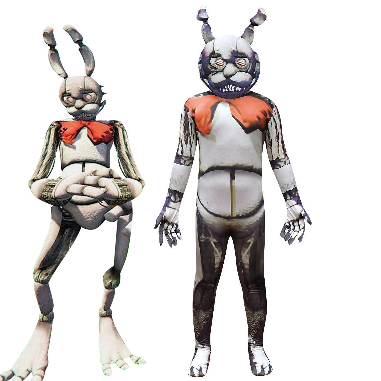 Five Nights at Freddys Cosplay Costume with Mask Boys Girls Bodysuit Halloween Fancy Jumpsuits