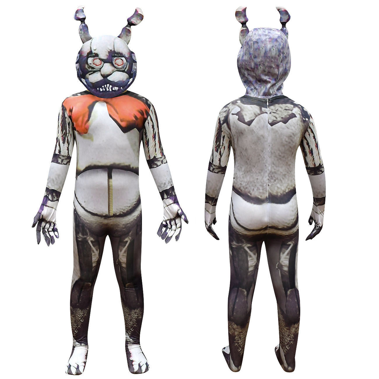 LuShuMaDa FNAF Costume Creepy Foxy Cosplay Scary Five Nightmare Freddy  Jumpsuit Halloween Party Roleplay Boys Girls : : Everything Else