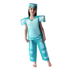 Game Minecraft Cosplay Costume with Mask Boys Girls Bodysuit Halloween Fancy Jumpsuits