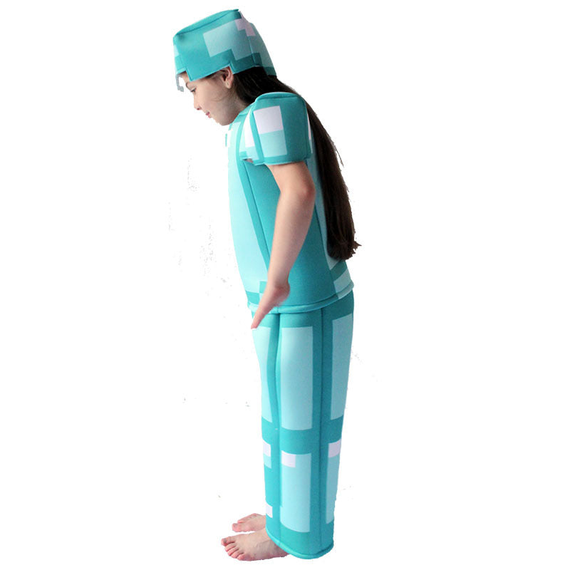 Game Minecraft Cosplay Costume with Mask Boys Girls Bodysuit Halloween Fancy Jumpsuits