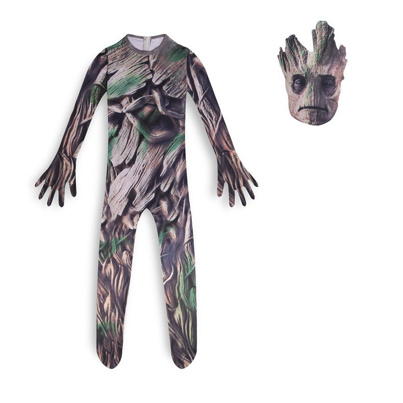 Groot Guardians of the Galaxy Cosplay Costume with Mask Boys Girls Bodysuit Halloween Fancy Jumpsuits