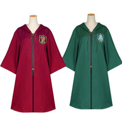 Howgwarts Luxurious Cosplay Robe Quidditch Cloak Cape Hogwarts School Uniform for Kids Adults Halloween Costume