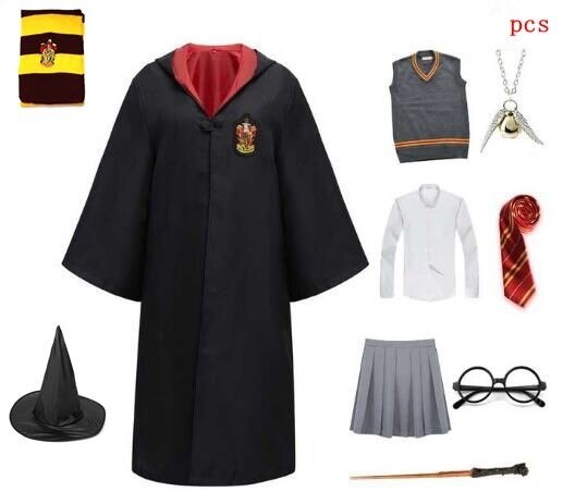 Harry Potter Slytherin Ravenclaw Cosplay Suits 10pcs Set Hogwarts School Uniform for Women Girls Halloween Costume