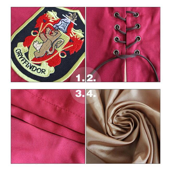 Howgwarts Luxurious Cosplay Robe Quidditch Cloak Cape Hogwarts School Uniform for Kids Adults Halloween Costume