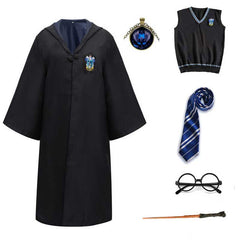 Harry Potter Cosplay Robe Vest Suits Hogwarts School Uniform for Men Boys Halloween Costume