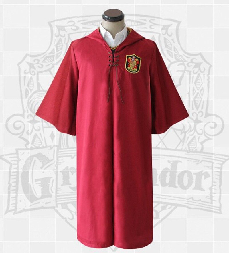 Howgwarts Luxurious Cosplay Robe Quidditch Cloak Cape Hogwarts School Uniform for Kids Adults Halloween Costume