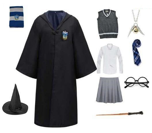 Harry Potter Slytherin Ravenclaw Cosplay Suits 10pcs Set Hogwarts School Uniform for Women Girls Halloween Costume