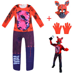 Game Five Nights at Freddys Cosplay Costume with Mask Boys Girls Bodysuit Halloween Fancy Jumpsuits