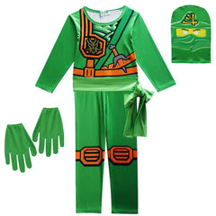 LEGO Ninjago Kai Smith Jay Walker Cole Cosplay Costume with Mask Boys Girls Bodysuit Halloween Fancy Jumpsuits