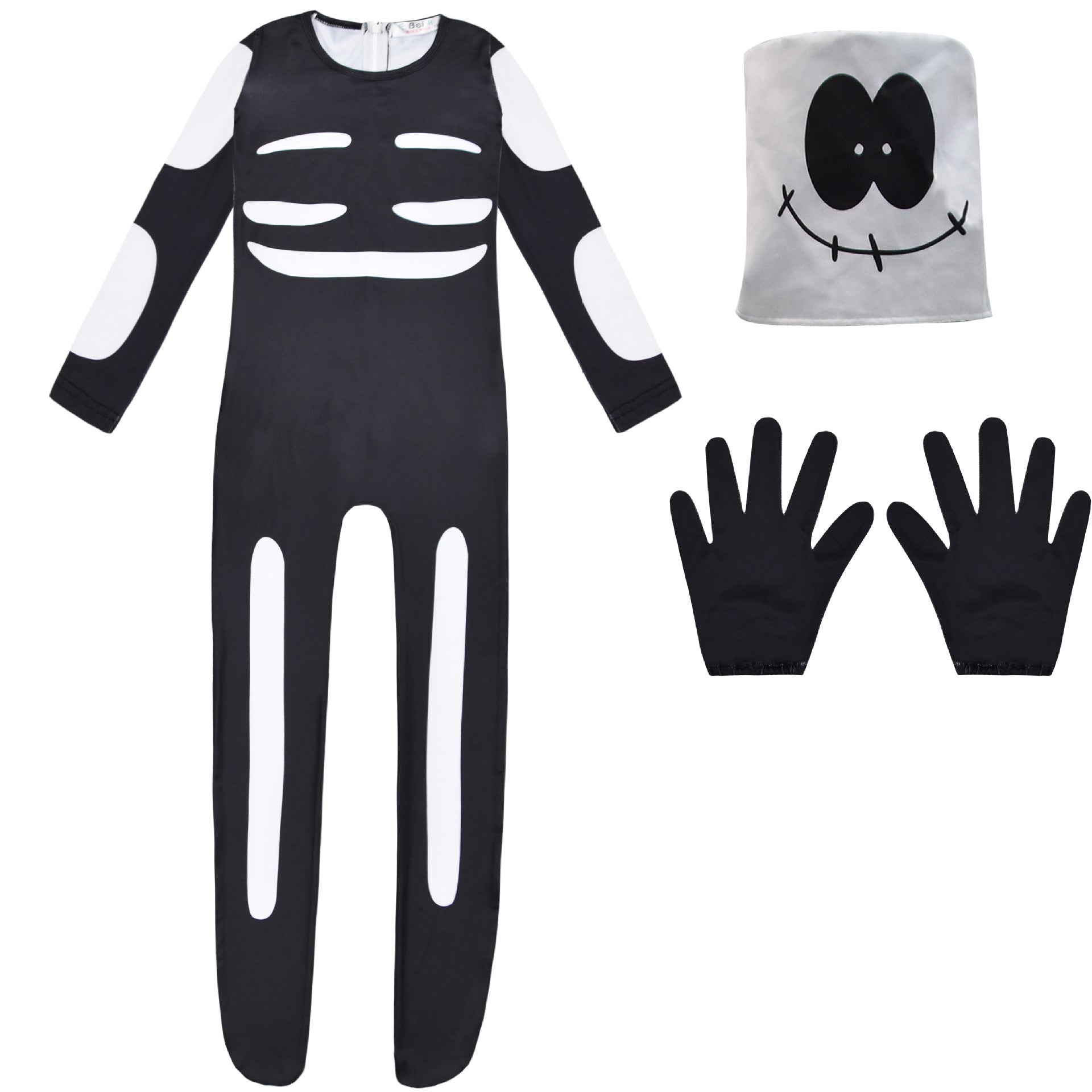 Friday Night Funkin Skid Cosplay Costume with Mask Boys Girls Bodysuit Halloween Fancy Jumpsuits