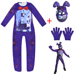 Game Five Nights at Freddys Cosplay Costume with Mask Boys Girls Bodysuit Halloween Fancy Jumpsuits