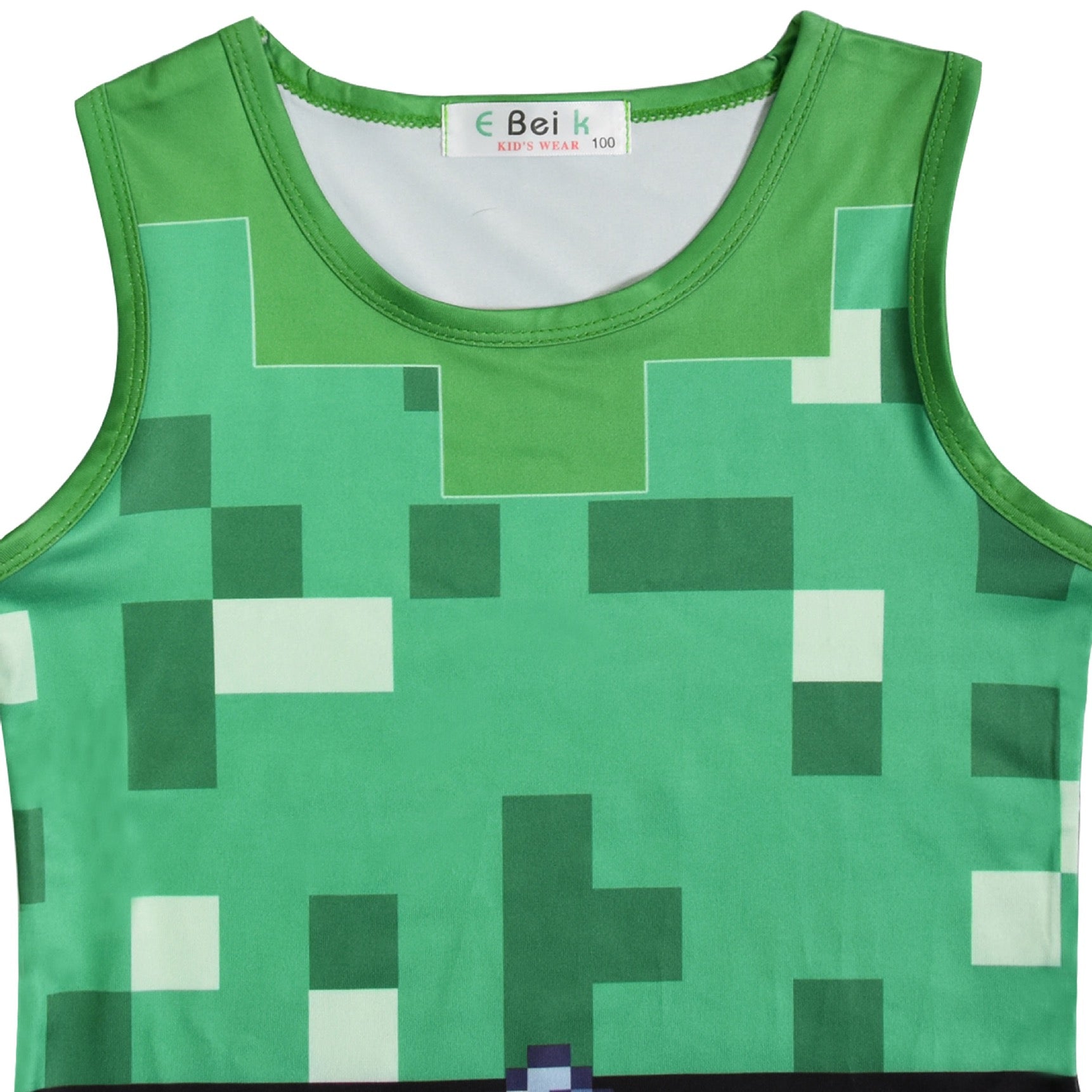 Minecraft Creeper Cosplay Dress for Baby Girls Vest Skirt Halloween Fancy Jumpsuits