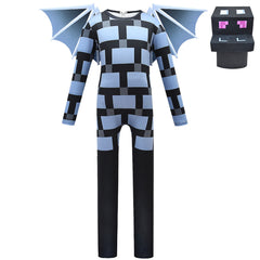 Minecraft Dragon Mounts Mod Cosplay Costume with Mask for Boys Girls Bodysuit Halloween Fancy Jumpsuits