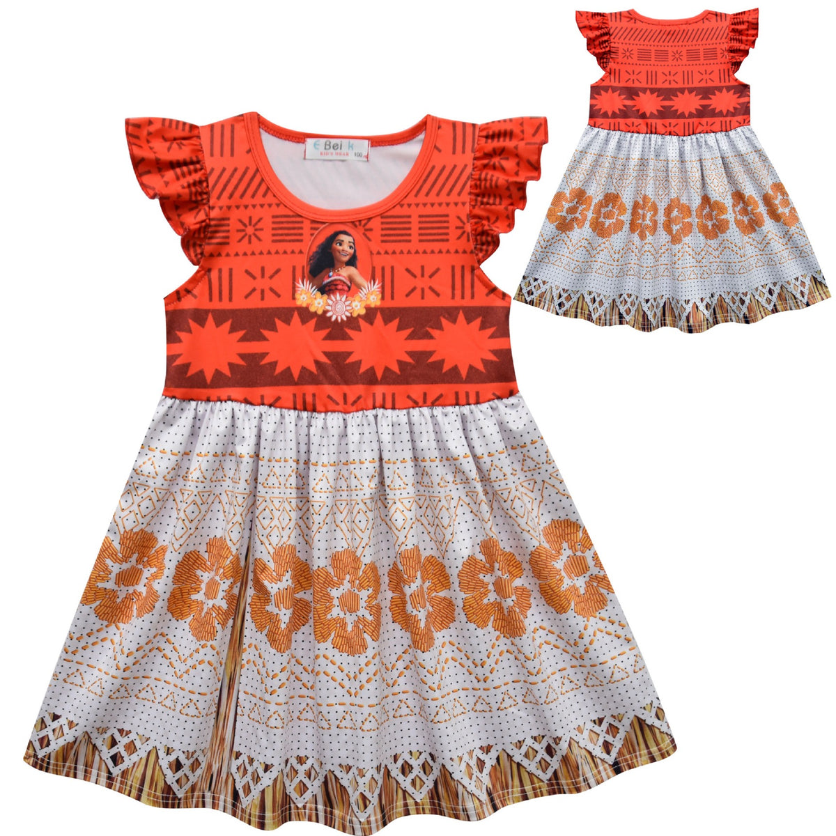 Moana Princess Cosplay Dress for Baby Girls Bodysuit Halloween Fancy Jumpsuits