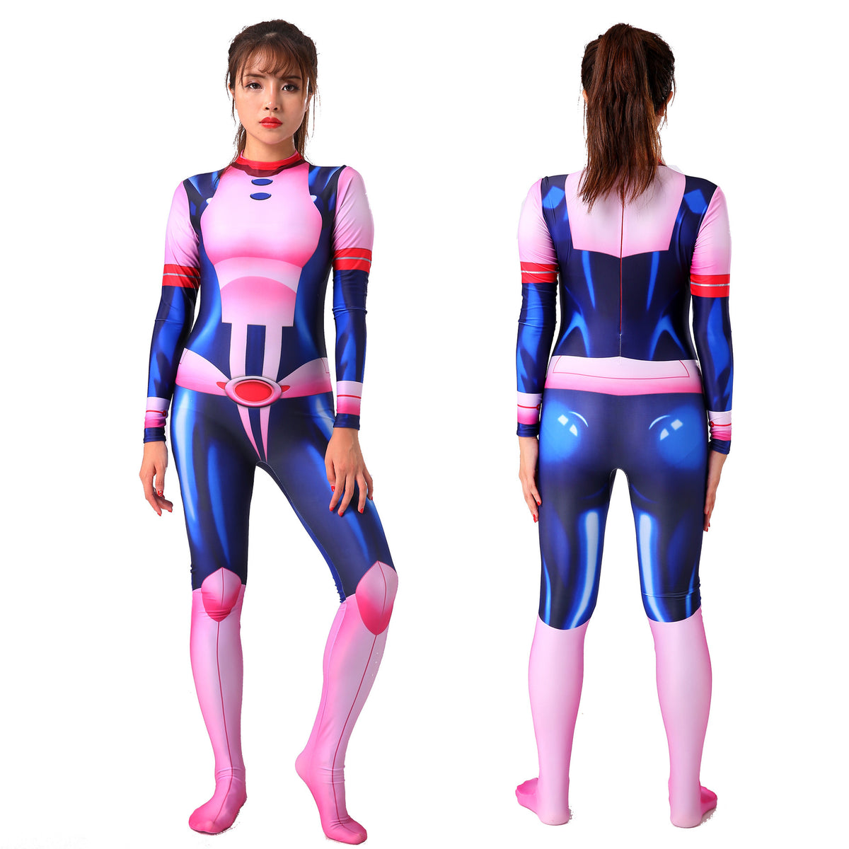 My Hero Academia Ochaco Uraraka Cosplay Costume Kids Adults Bodysuit Halloween Fancy Jumpsuits