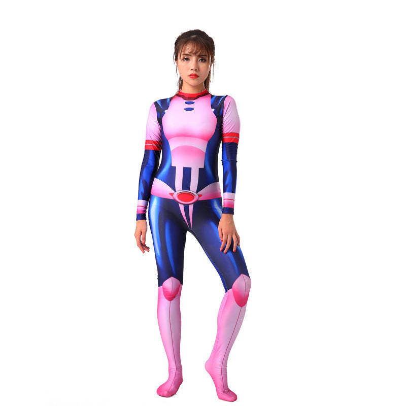 My Hero Academia Ochaco Uraraka Cosplay Costume Kids Adults Bodysuit Halloween Fancy Jumpsuits