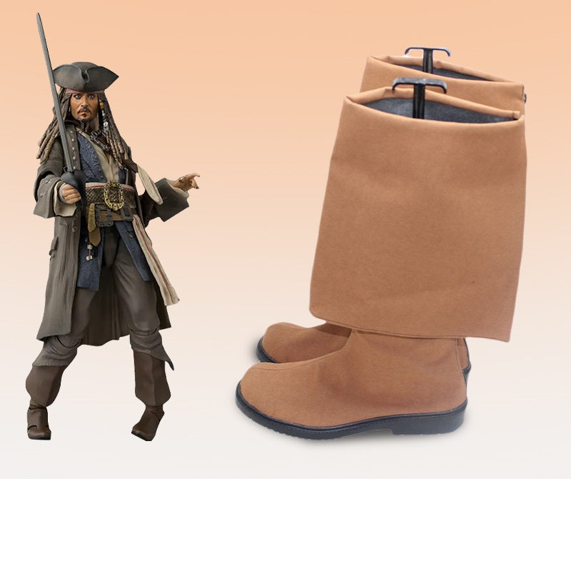 Pirates of the Caribbean Jack Sparrow Cosplay Shoes Boots Customized