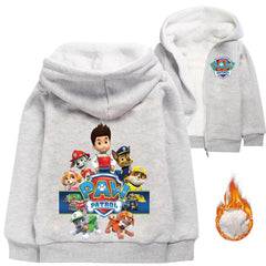 Paw Dog Patrol Sherpa Lined Hoodie Fleece Sweatshirt Full Zip Hooded Jacket for Kids