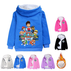 Paw Dog Patrol Sherpa Lined Hoodie Fleece Sweatshirt Full Zip Hooded Jacket for Kids