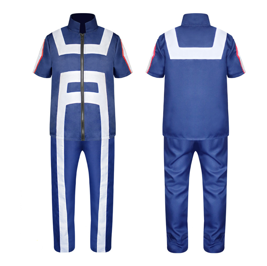 My Hero Academy Deku Midoriya Izuku Cosplay Costume Halloween Fancy Uniform Top Pants Set