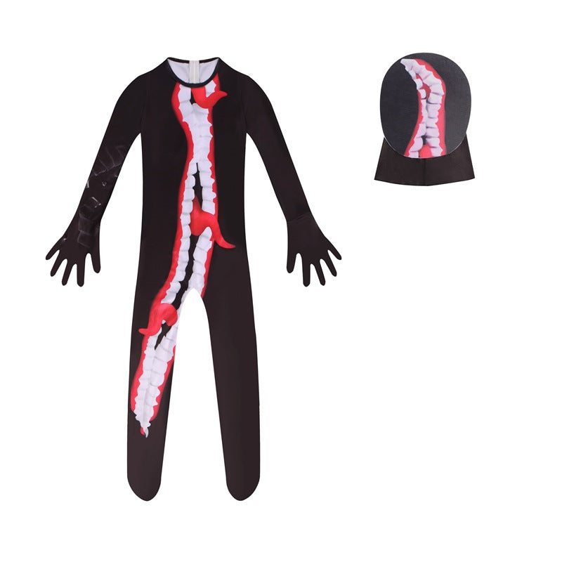 Smile Room Host Cosplay Costume with Mask Boys Girls Bodysuit Halloween Fancy Jumpsuits