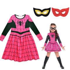 Spiderman Cosplay Dress for Baby Girls Bodysuit Halloween Fancy Jumpsuits