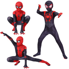 Spiderman Peter Parker Gwen Miles Morales Cosplay Costume with Mask Boys Girls Bodysuit Halloween Fancy Jumpsuits