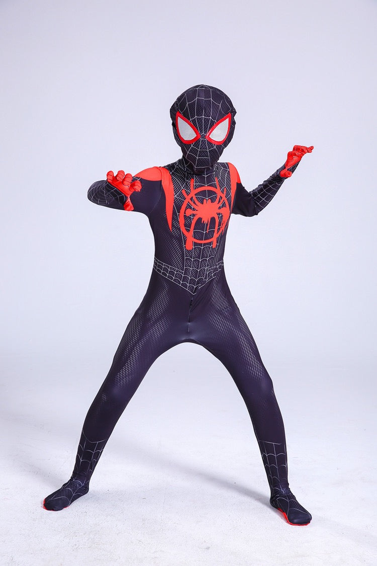 Spiderman Peter Parker Gwen Miles Morales Cosplay Costume with Mask Boys Girls Bodysuit Halloween Fancy Jumpsuits