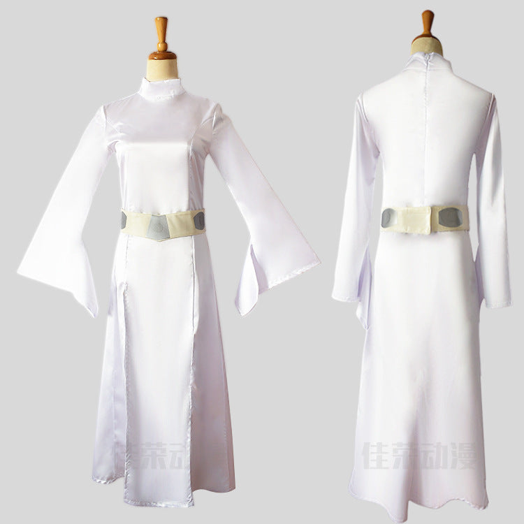 Star Wars Princess Leia Cosplay Dress Halloween Party Costume