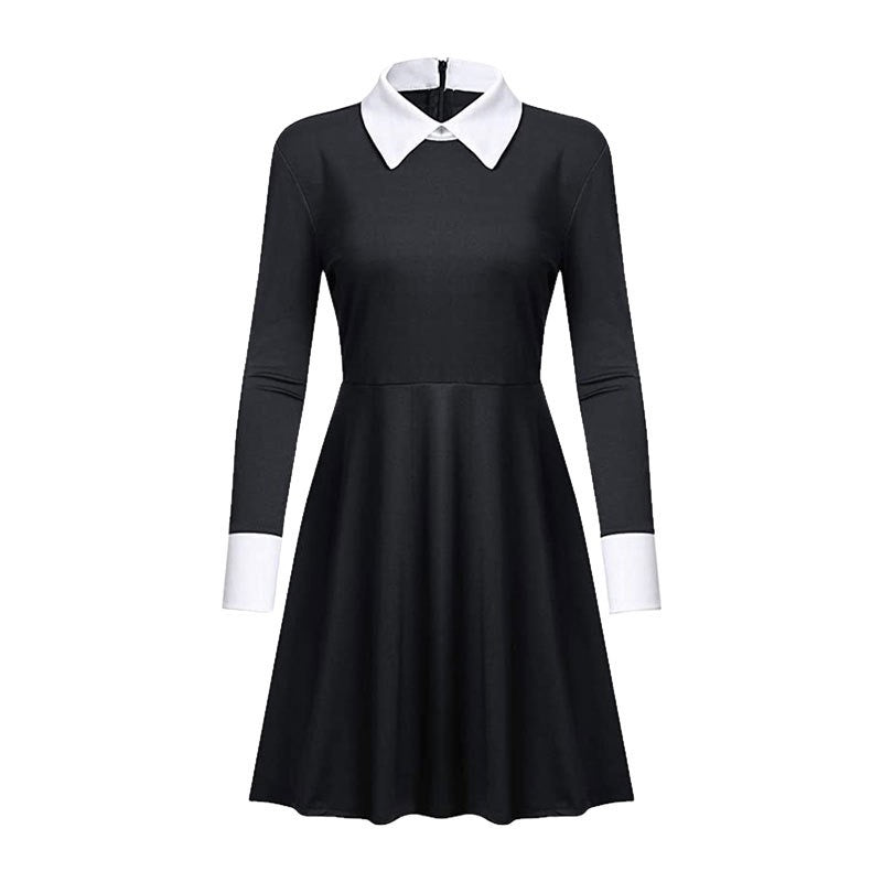 The Addams Family Wednesday Addams Cosplay Dress Halloween Fancy Skirt