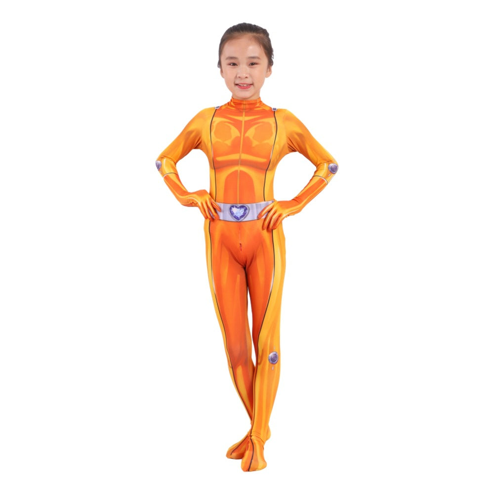 Totally Spies Mandy Jumpsuit Halloween Cosplay Costume for Kids Adults