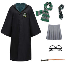 Harry Potter Cosplay Robe Skirt Suits Hogwarts School Uniform for Women Girls Halloween Costume